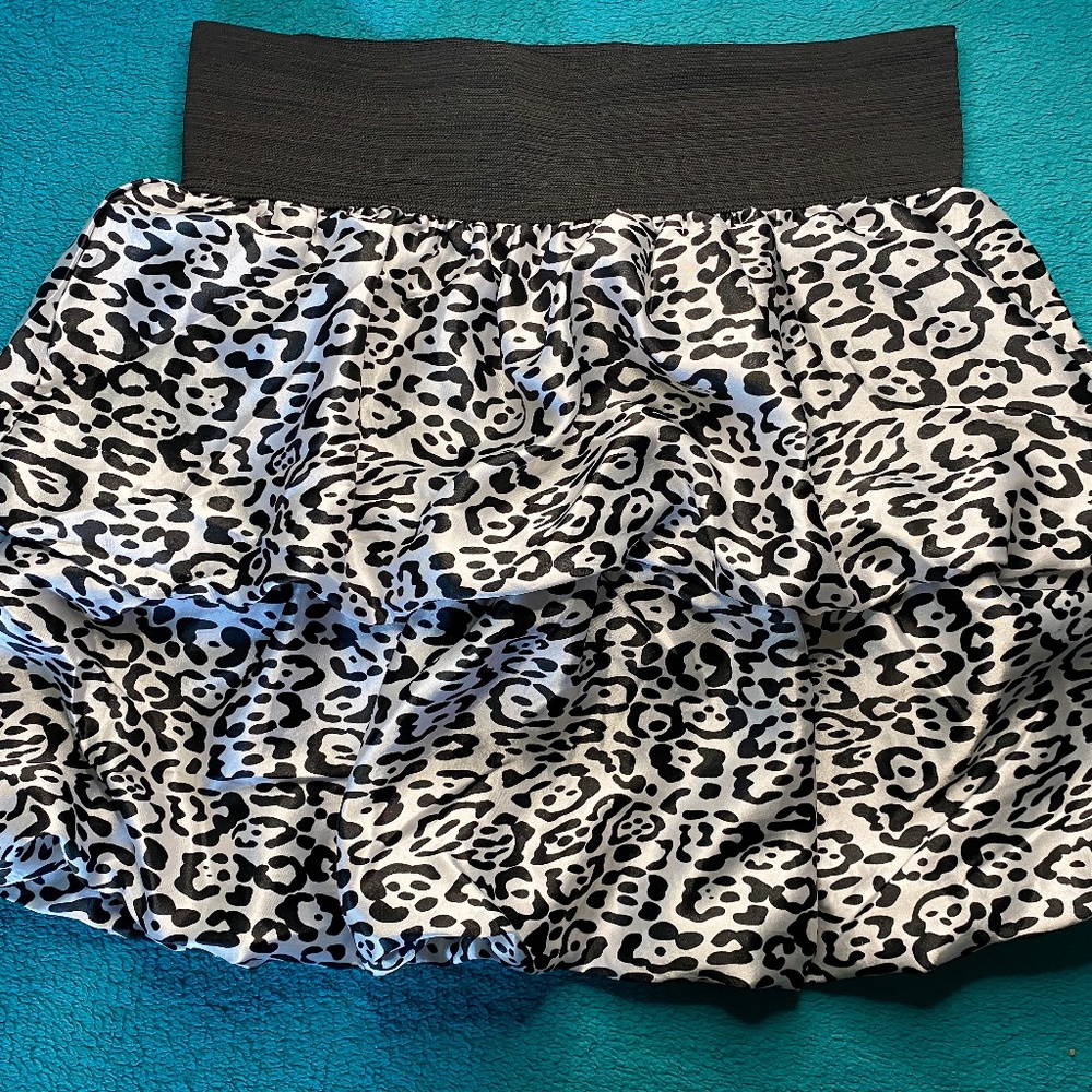 Leopard Print Mini Skirt